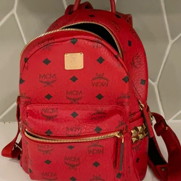 MCM | Bags | Mcm Visetos Studded Backpack Bag | Poshmark display picture 2